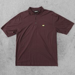 Clubhouse Collection Shirt Men's M Medium Brown Masters Polo Golf Embroidered